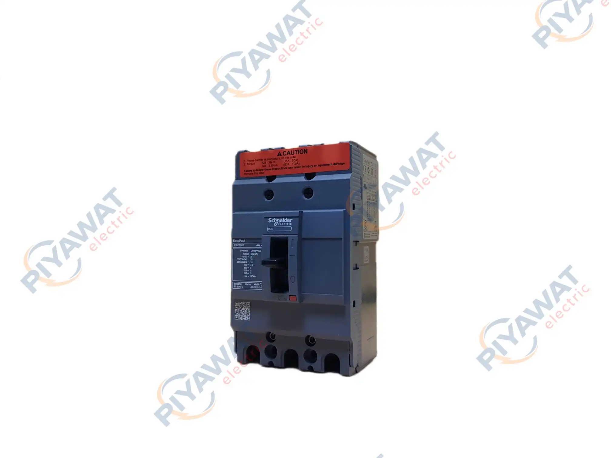 เบรกเกอร์ Schneider 3P 80A 10kA EZC100F3080 1