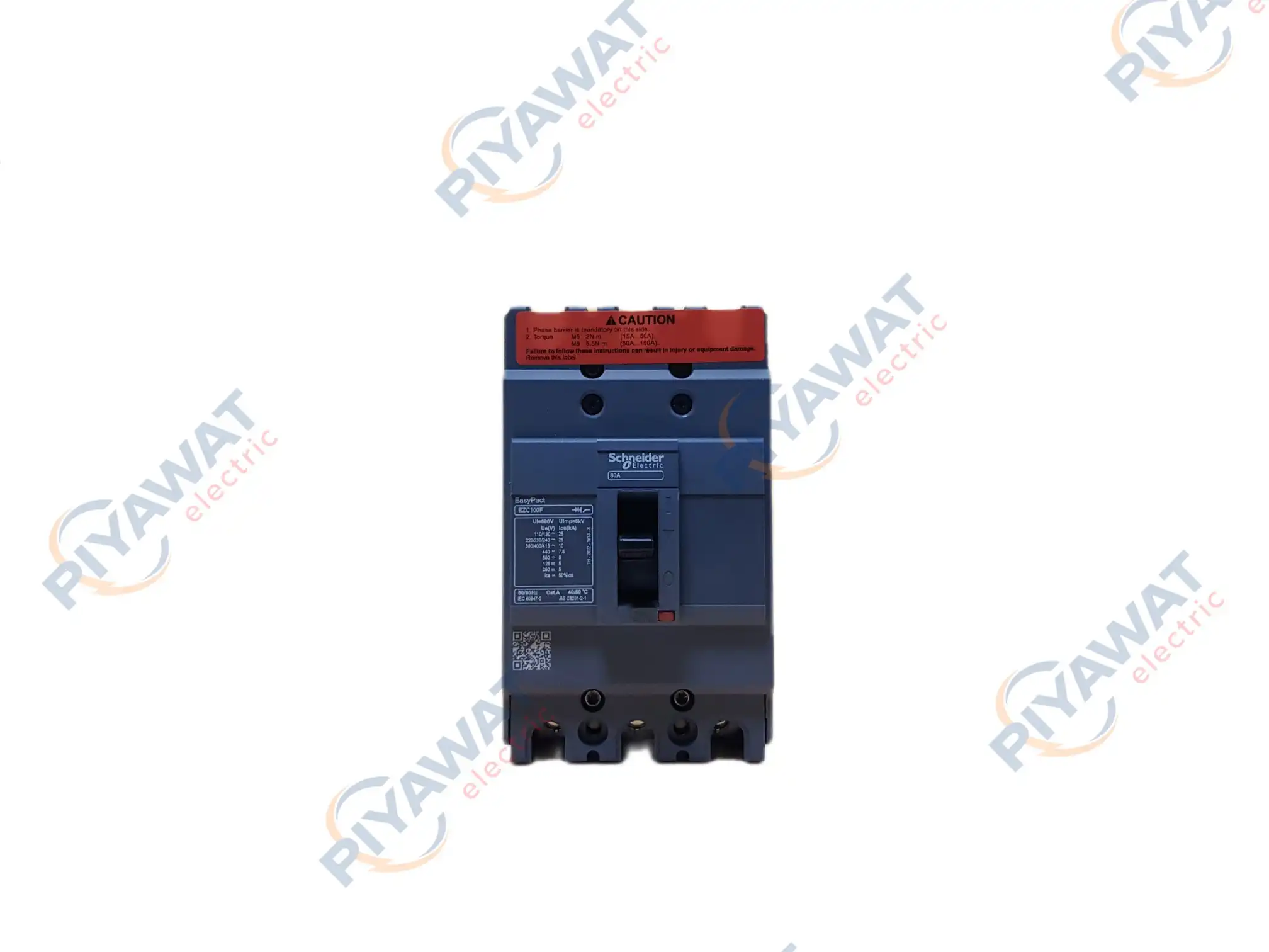 เบรกเกอร์ Schneider 3P 80A 10kA EZC100F3080 2