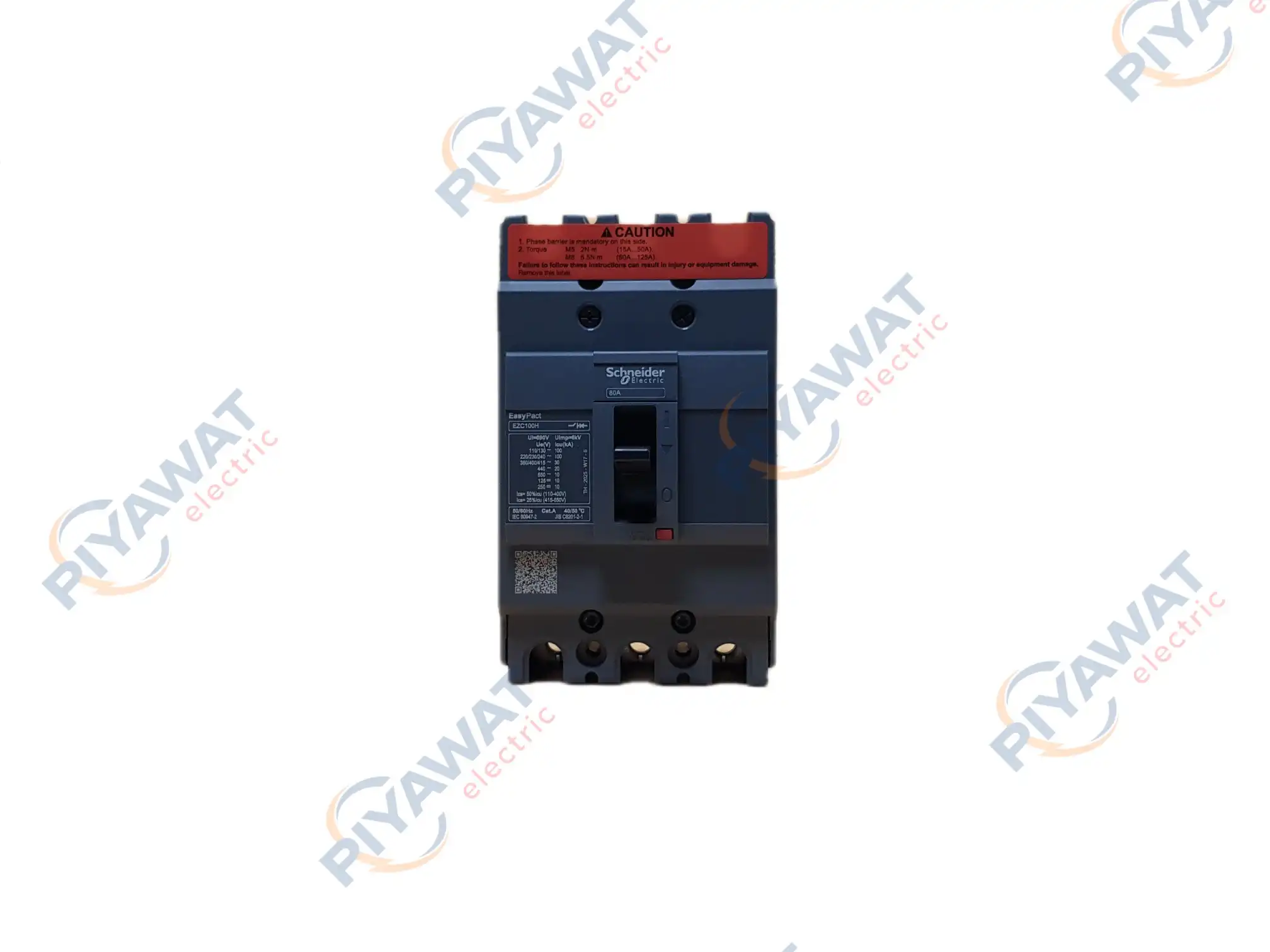 เบรกเกอร์ Schneider 3P 80A 30kA EZC100H3080 2