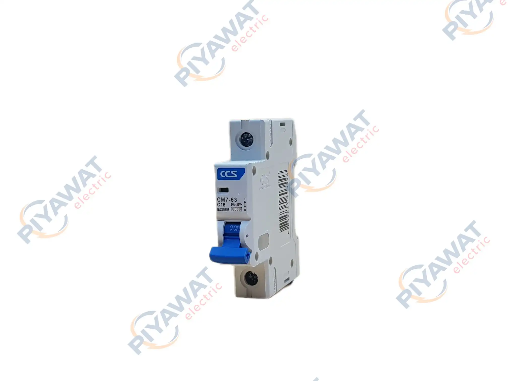 เซอร์กิตเบรกเกอร์ 1P 16A 6kA CCS CM7-63 C16