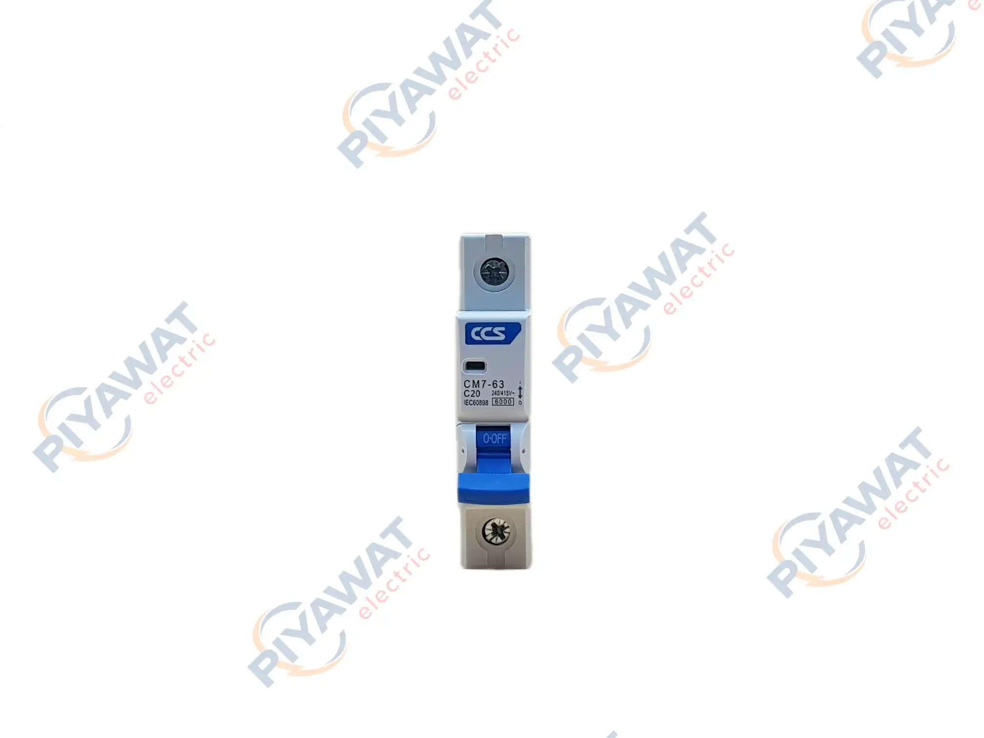 เซอร์กิตเบรกเกอร์ 1P 20A 6kA CCS CM7-63 C20 2