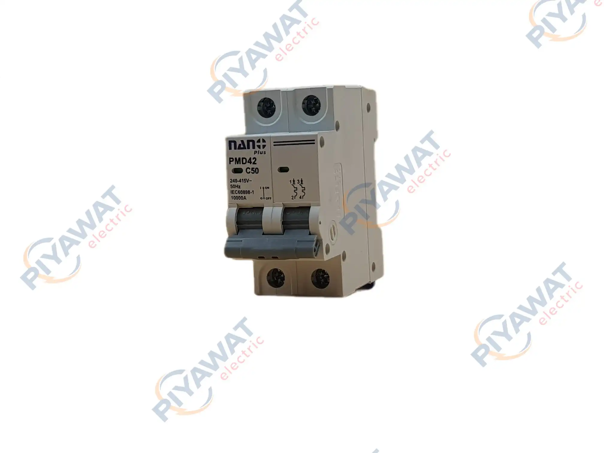 เซอร์กิตเบรกเกอร์ 2P 50A 10kA NANO PLUS PMD42C50