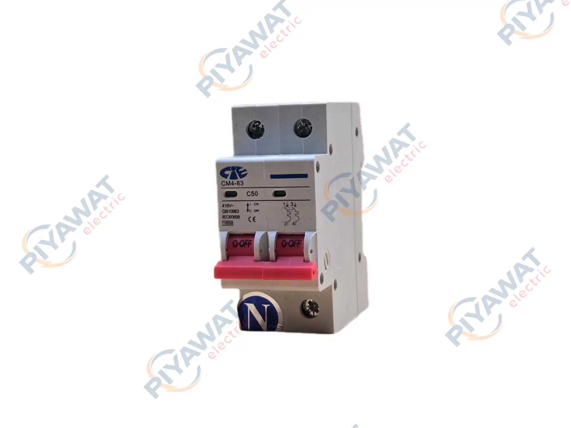 เซอร์กิตเบรกเกอร์ 2P 50A 10kA CIE CM4-63