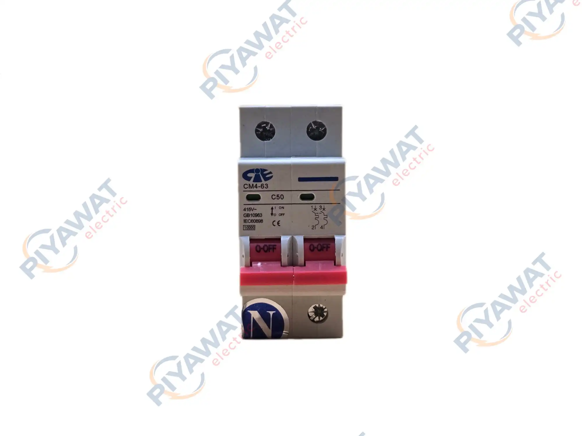 เซอร์กิตเบรกเกอร์ 2P 50A 10kA CIE CM4-63 2