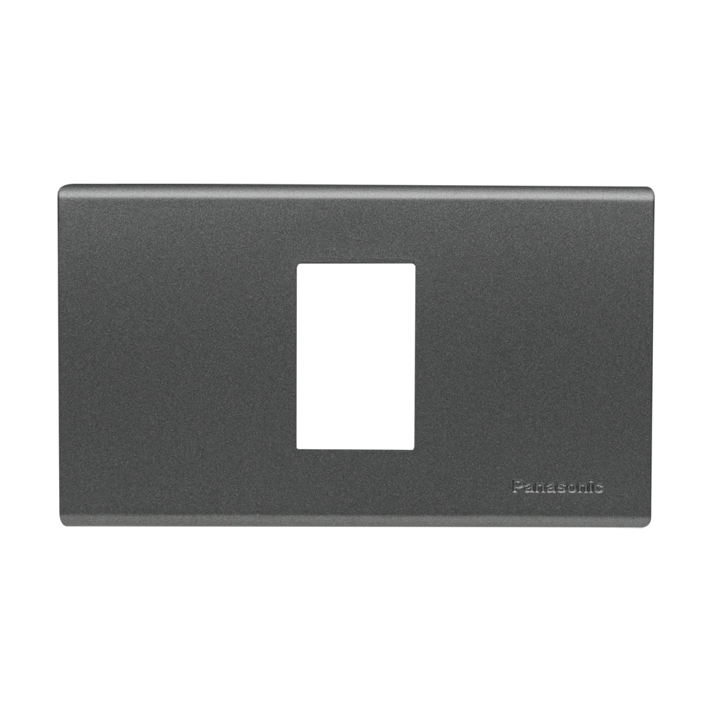ฝาพลาสติก 1 ช่อง PANASONIC WIDE WEG6801MH สีเทา 1