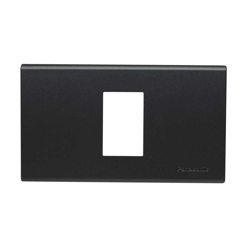 ฝาพลาสติก 1 ช่อง PANASONIC WIDE WEG6801MB สีดำ 1
