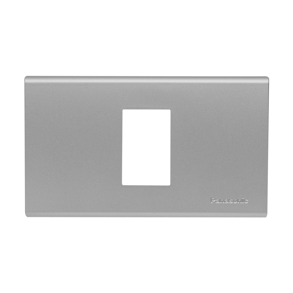 ฝาพลาสติก 1 ช่อง PANASONIC WIDE WEG6801MW สีเงิน 1
