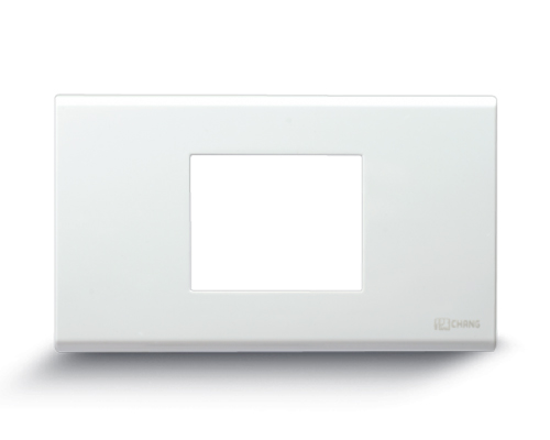 ฝาพลาสติก 2 ช่องกลาง Y-SERIES CHANG FA-205 สีขาว